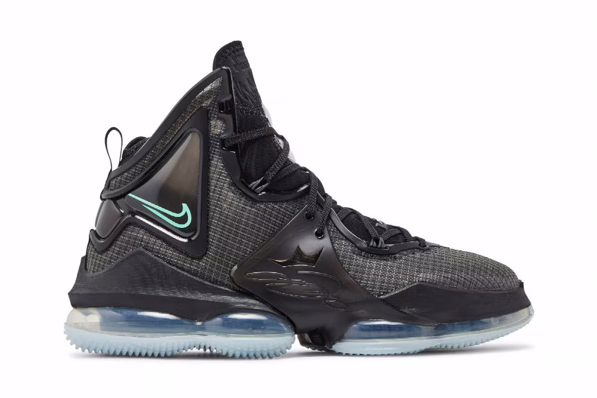 Nike LeBron 19 EP Black Aqua, view 2