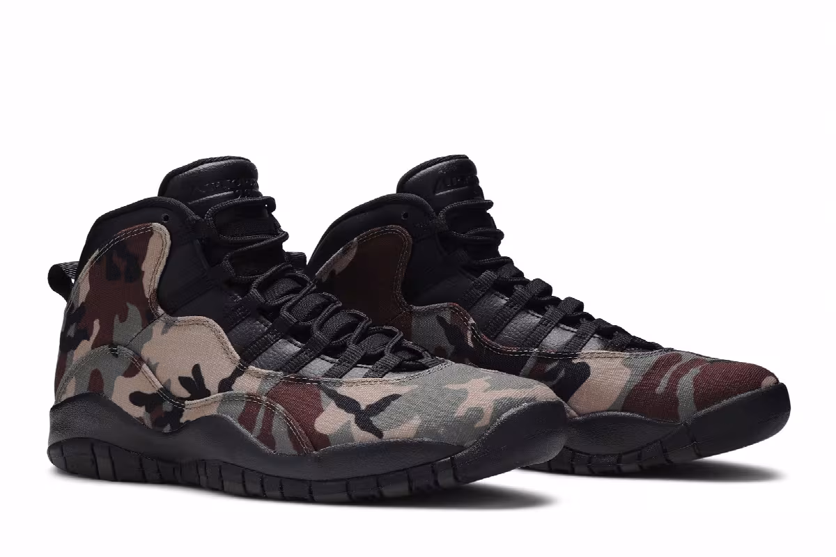 Air Jordan 10 Woodland Camo, view 9