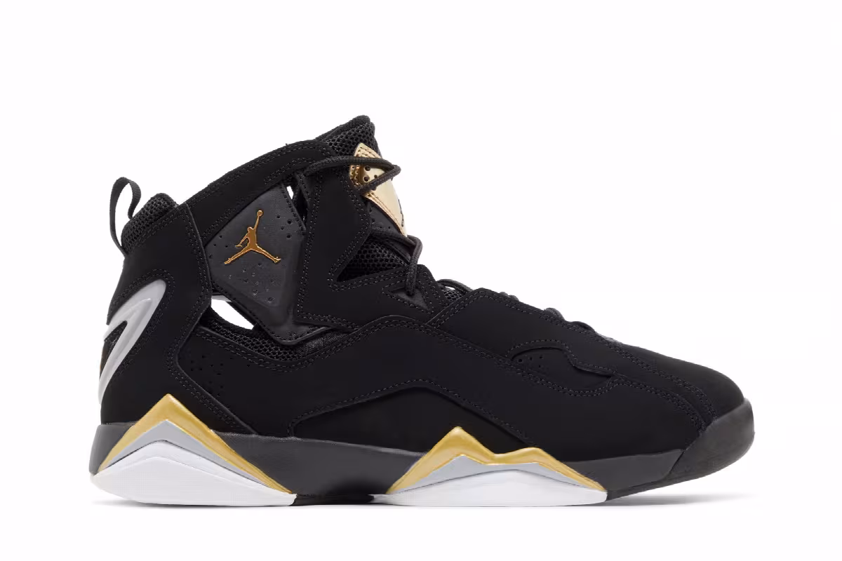 Air Jordan True Flight Black Metallic Gold, view 2