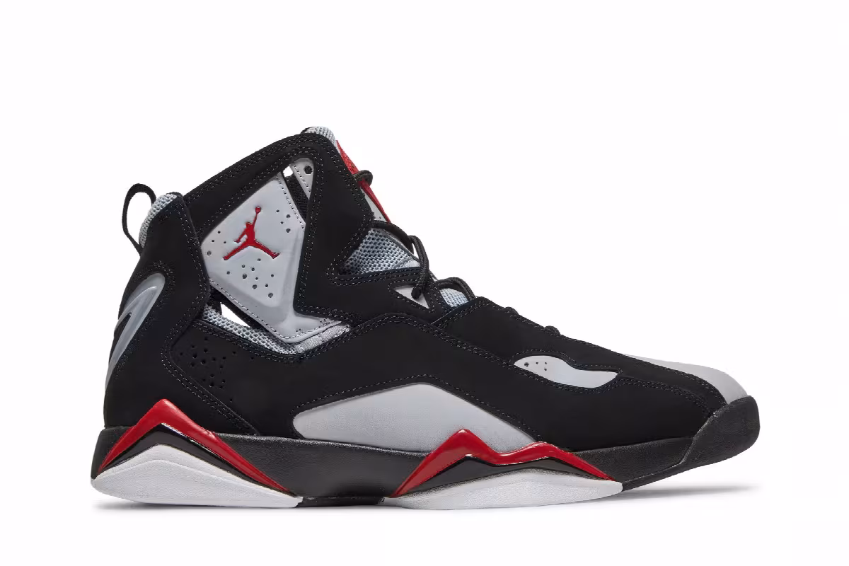 Air Jordan True Flight Black Red Grey, view 2