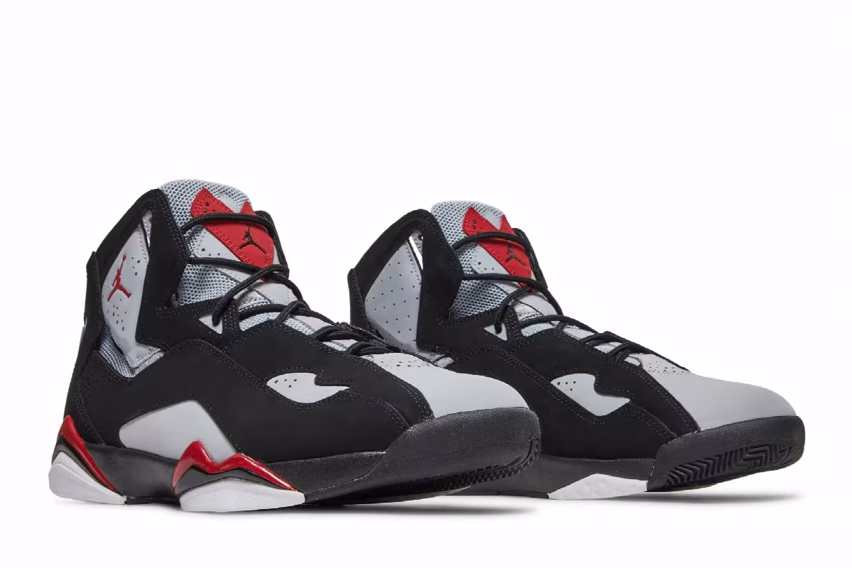 Air Jordan True Flight Black Red Grey, view 9