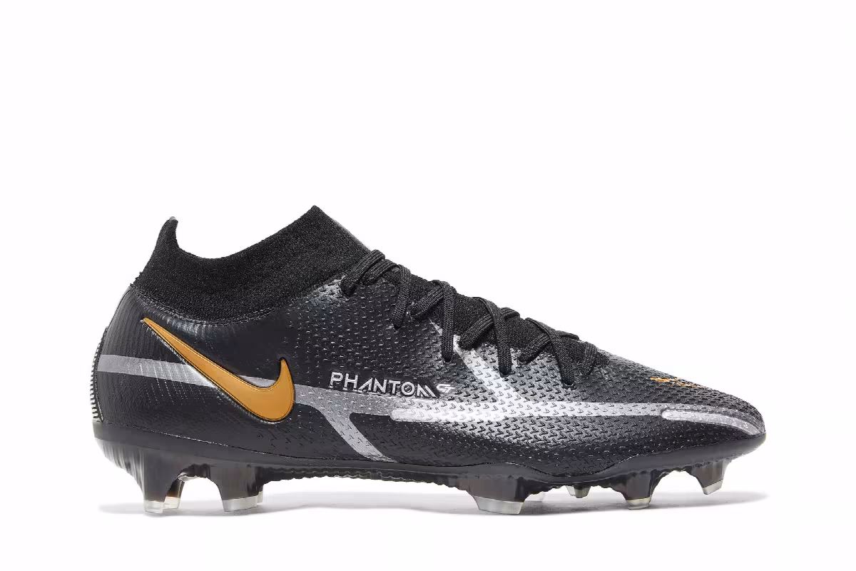 Nike Phantom GT2 DF Elite FG Black Metallic Gold, view 2