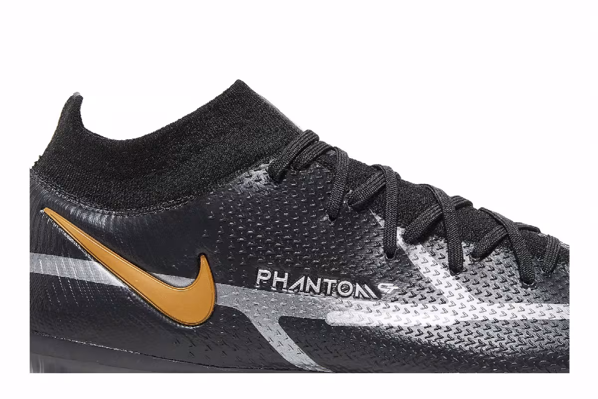 Nike Phantom GT2 DF Elite FG Black Metallic Gold, view 3