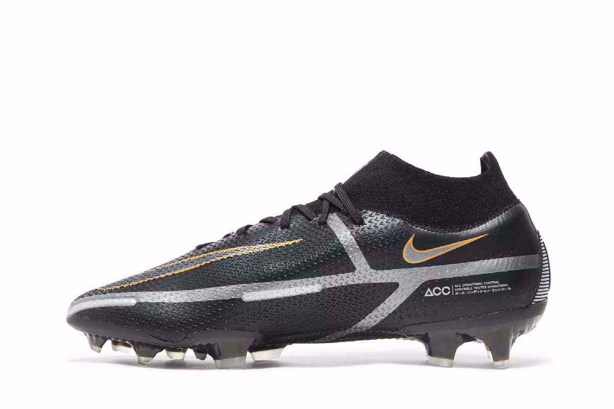 Nike Phantom GT2 DF Elite FG Black Metallic Gold, view 4