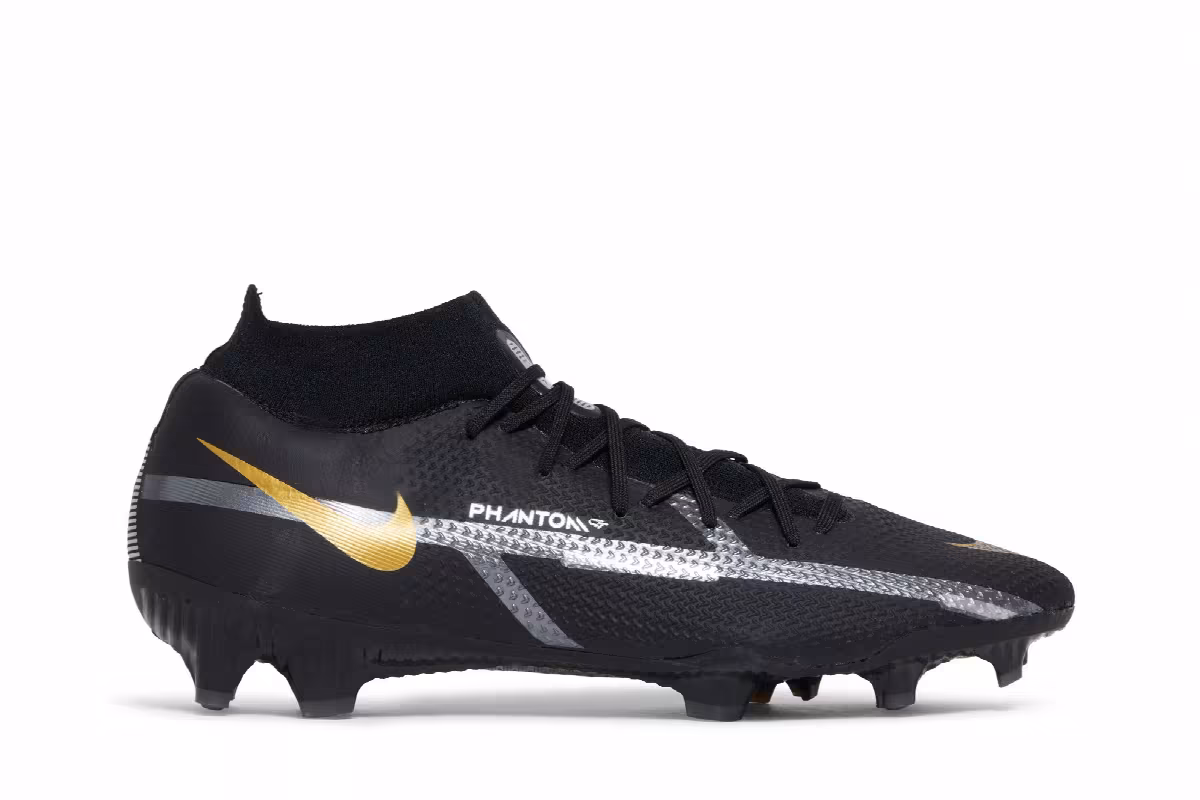 Nike Phantom GT 2 Pro DF FG Black Metallic Gold, view 2