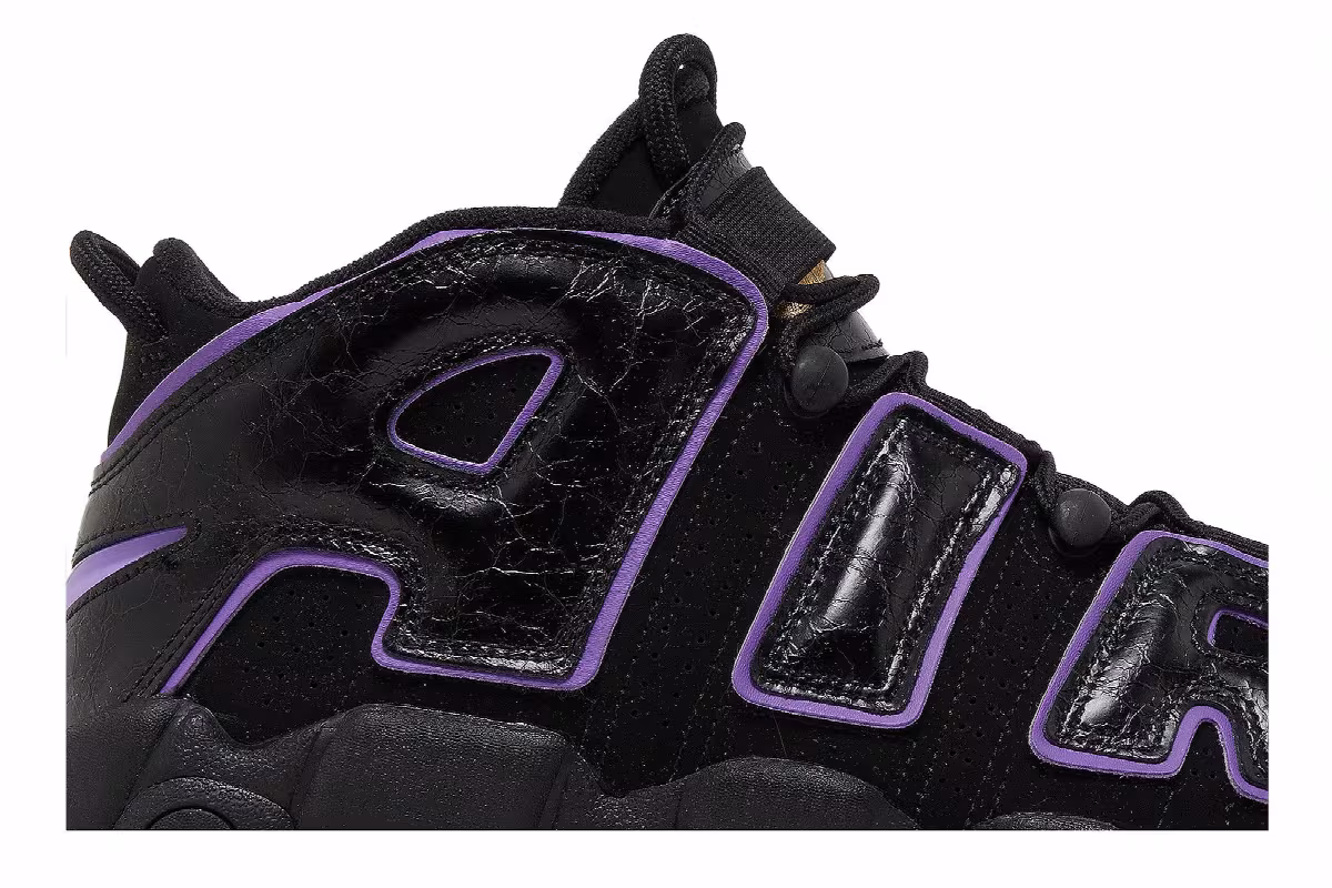 Nike Air More Uptempo Black Action Grape, view 3