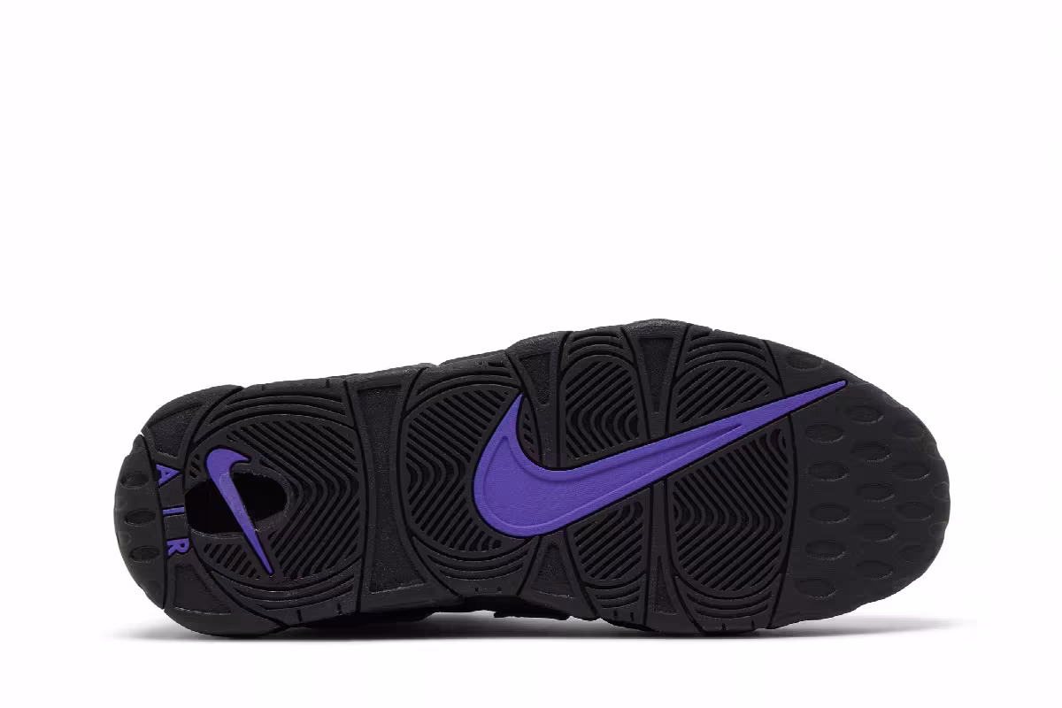 Nike Air More Uptempo Black Action Grape, view 5
