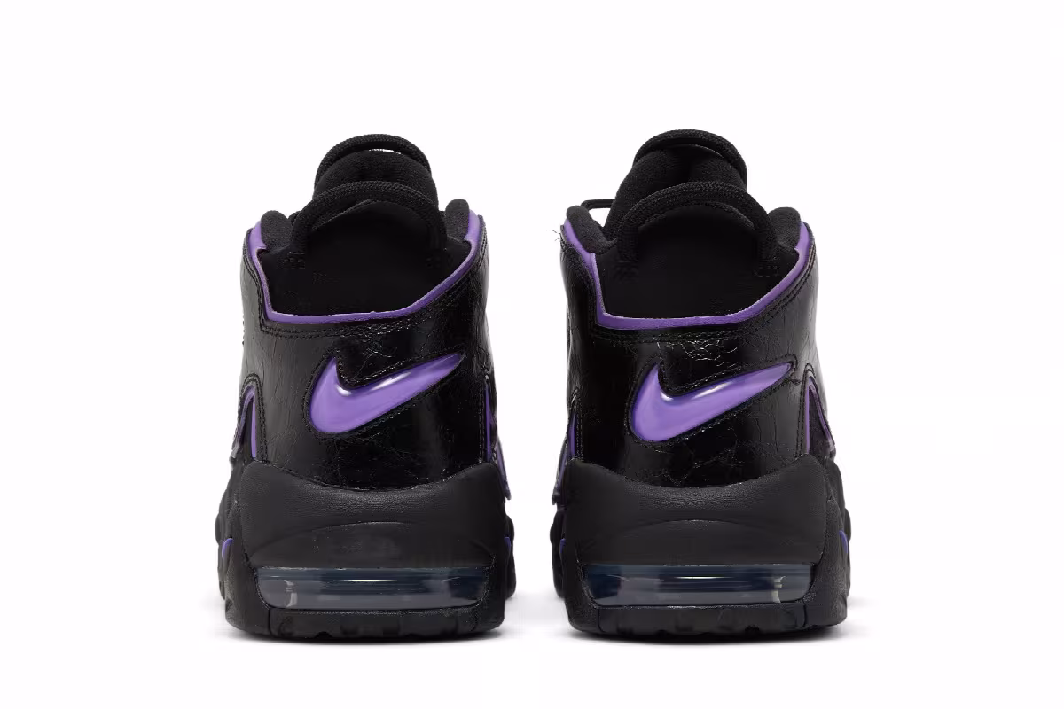 Nike Air More Uptempo Black Action Grape, view 7