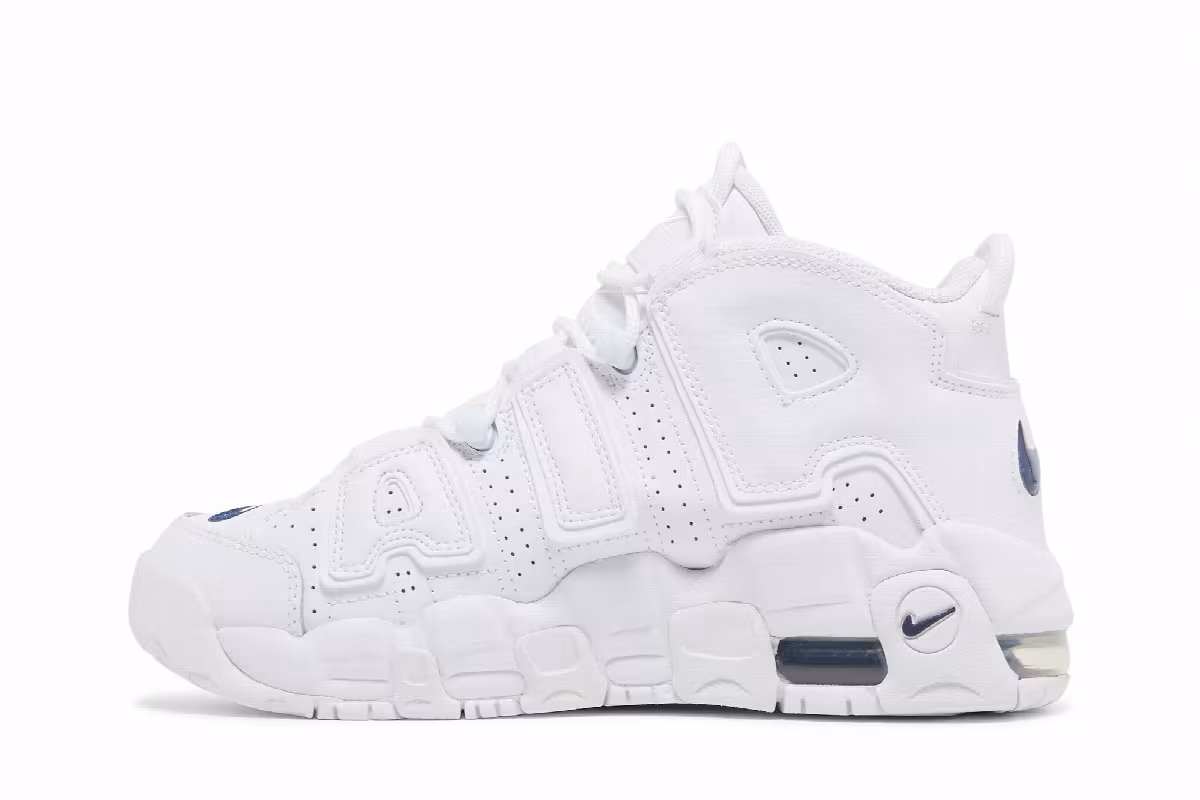 Nike Air More Uptempo GS White Midnight Navy, view 4