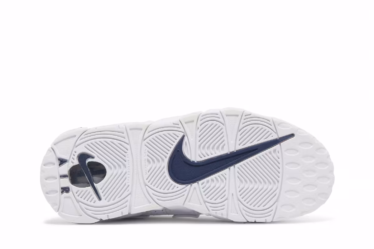 Nike Air More Uptempo GS White Midnight Navy, view 5