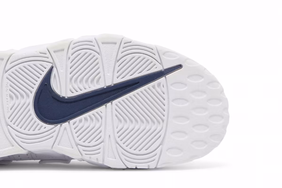 Nike Air More Uptempo GS White Midnight Navy, view 6