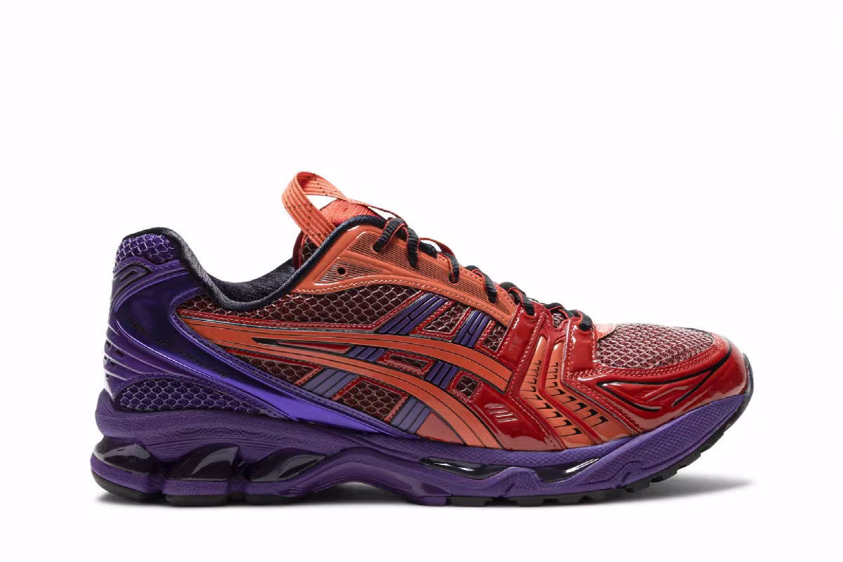 Kiko Kostadinov x ASICS UB1-S Gel Kayano 14 Classic Red Blue, view 2