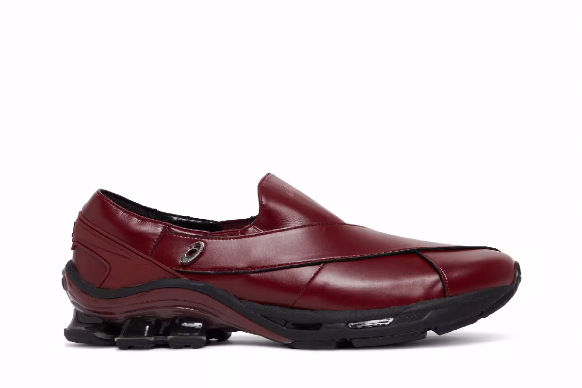 GmbH x ASICS Gel Chappal Burgundy, view 2