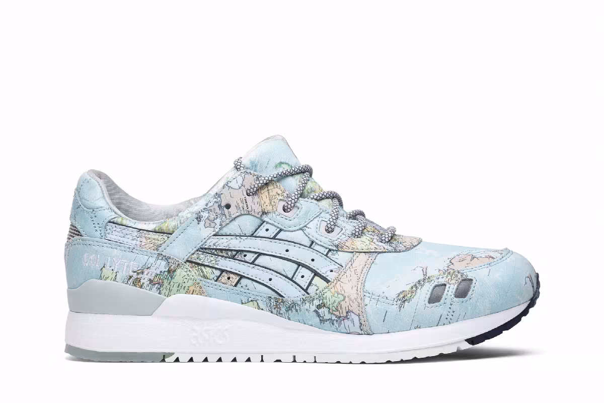 Atmos x ASICS Gel Lyte 3 World Map, view 2