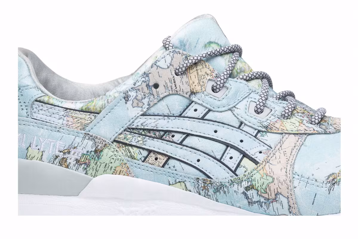 Atmos x ASICS Gel Lyte 3 World Map, view 3