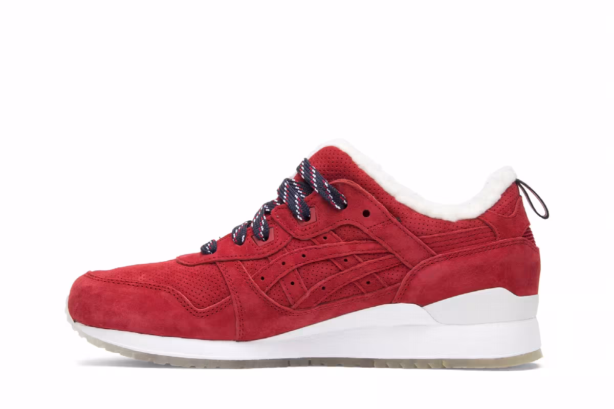 Kith x Moncler x ASICS Gel Lyte 3 Red, view 4