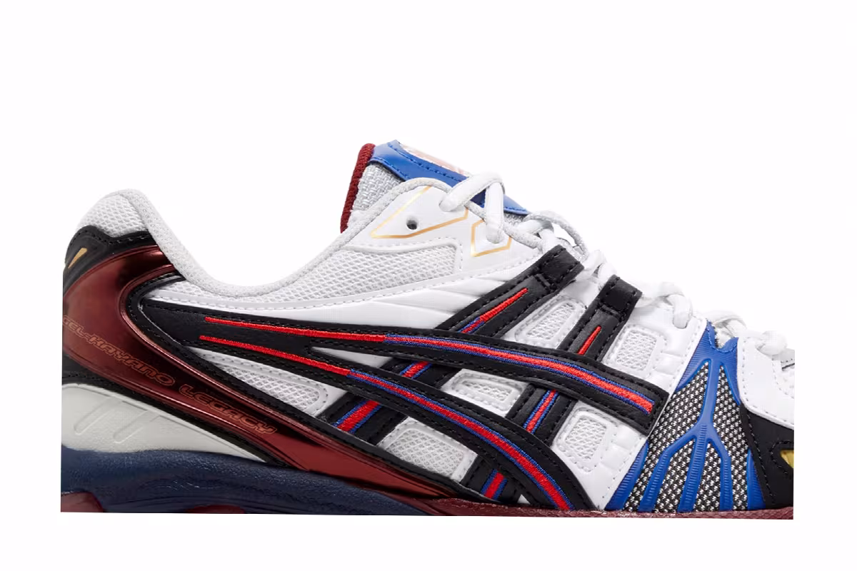 ASICS Gel Kayano Legacy White Blue Red, view 3