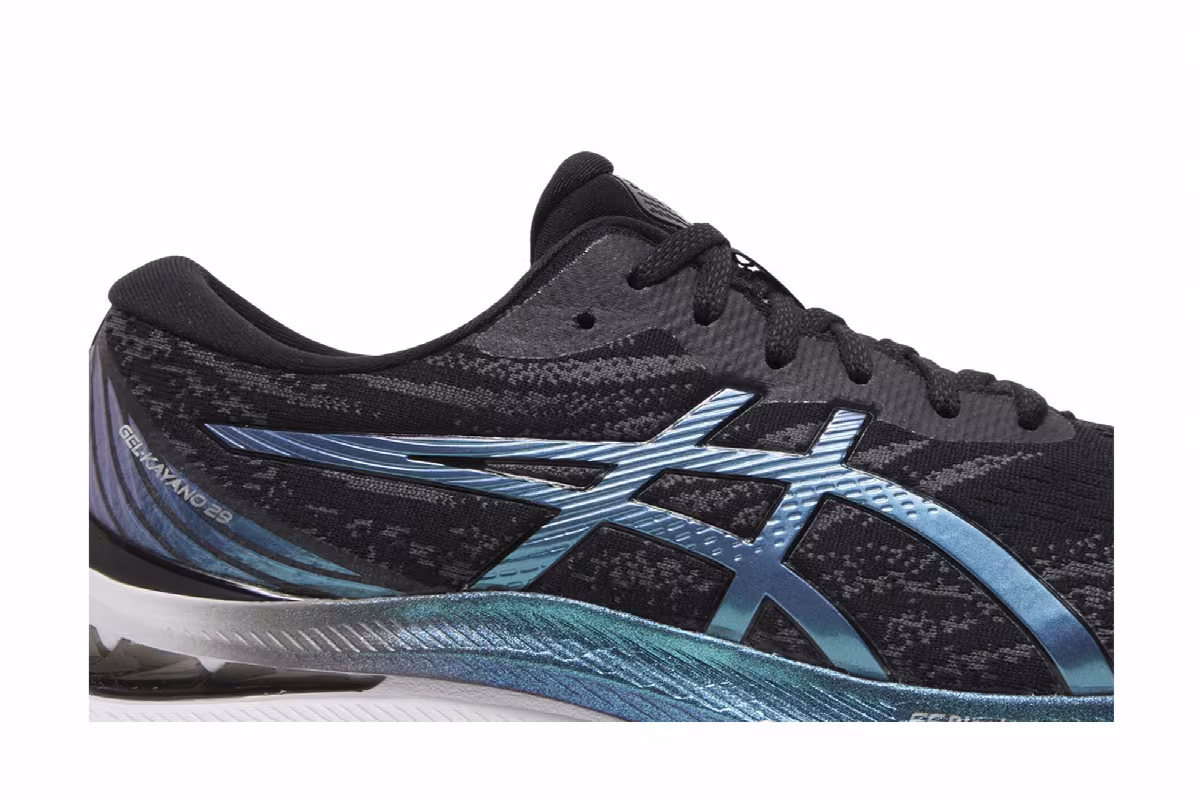 Asics Gel Kayano 29 Platinum Black Blue, view 3