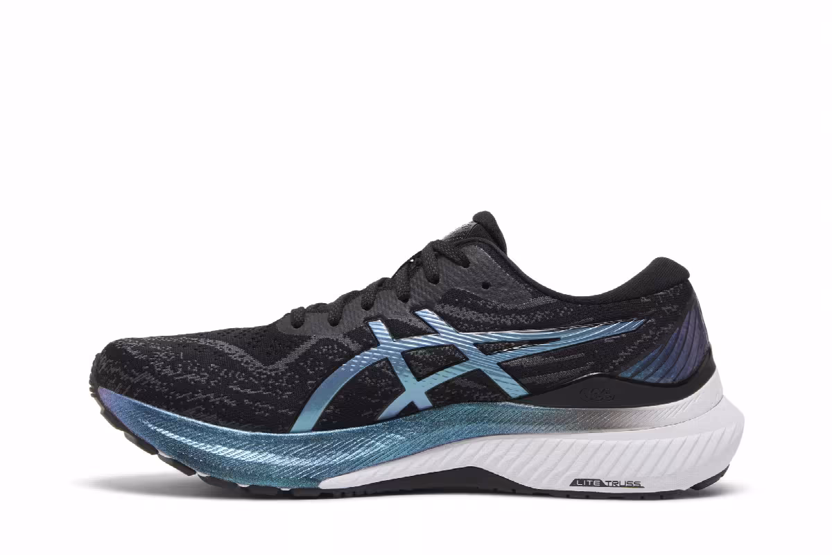 Asics Gel Kayano 29 Platinum Black Blue, view 4