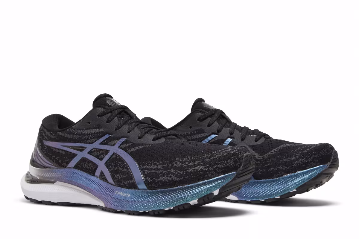 Asics Gel Kayano 29 Platinum Black Blue, view 9