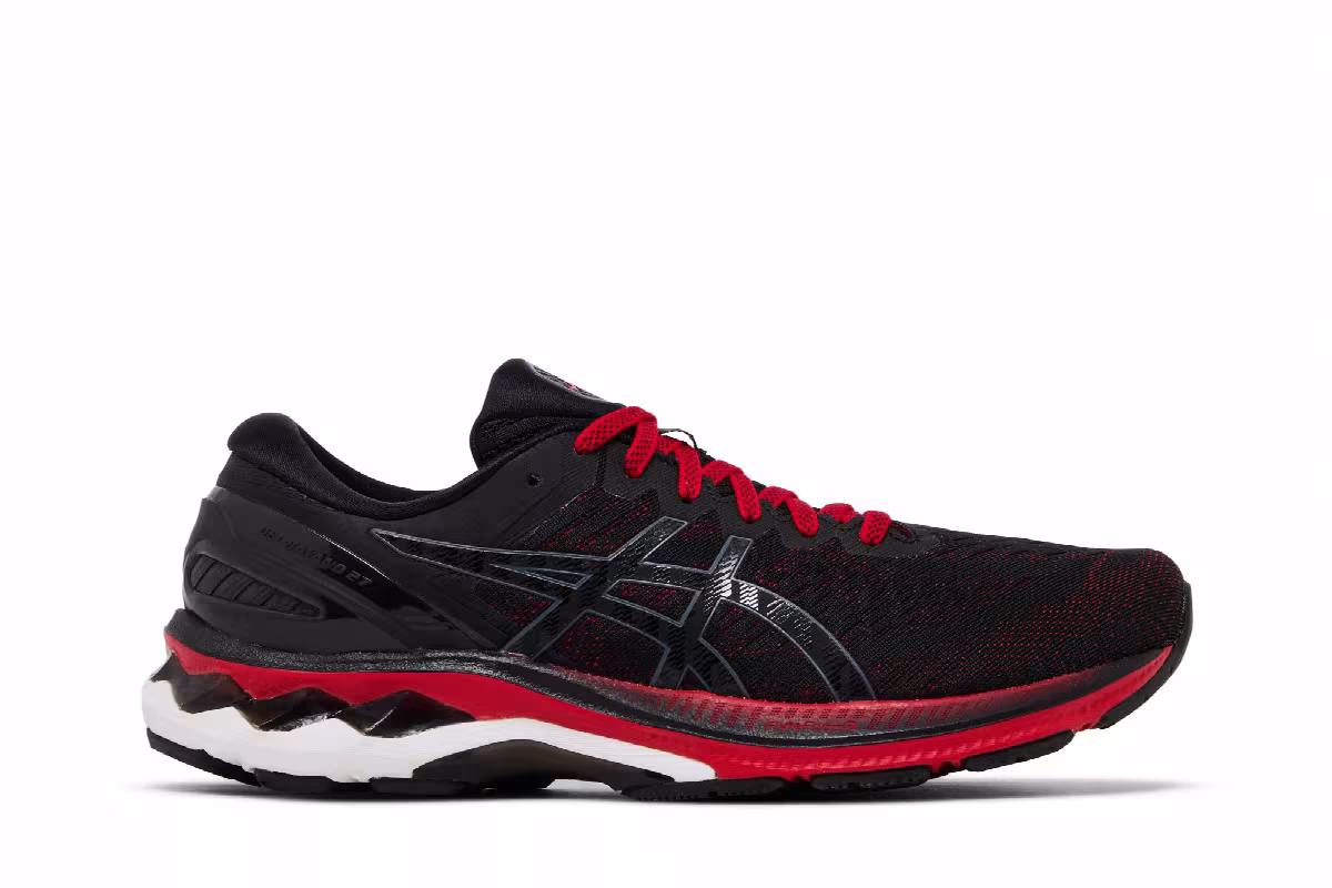 Asics Gel Kayano 27 Classic Red Black, view 2