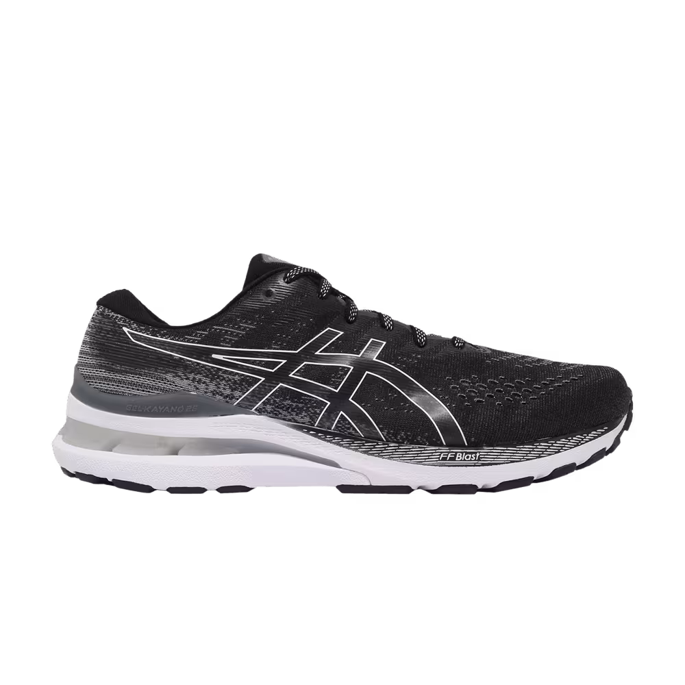Asics Gel Kayano 28 2E Wide Black White