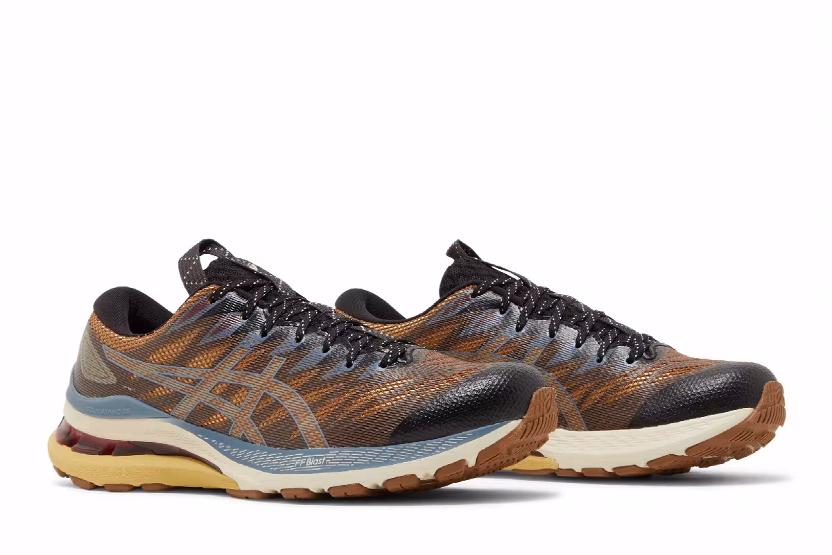 Kiko Kostadinov x ASICS Women's FN3-S Gel Kayano 28 Anthracite Antique Gold, view 9