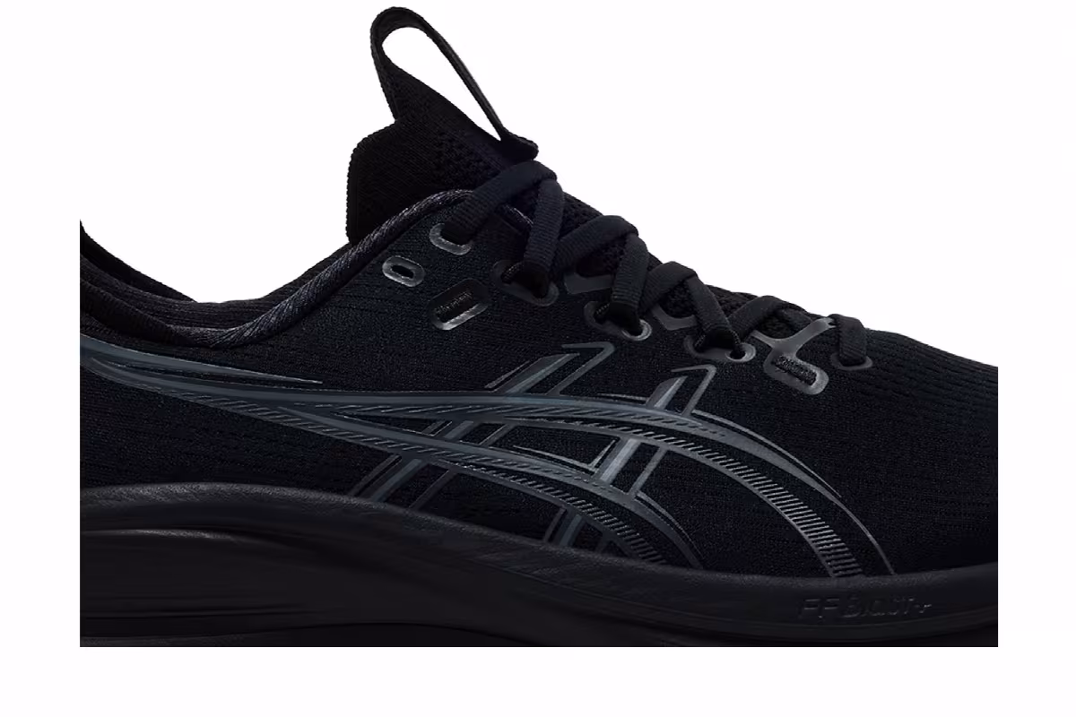 ASICS GEL-Nimbus 28 2E Wide Black Graphite Grey, view 3