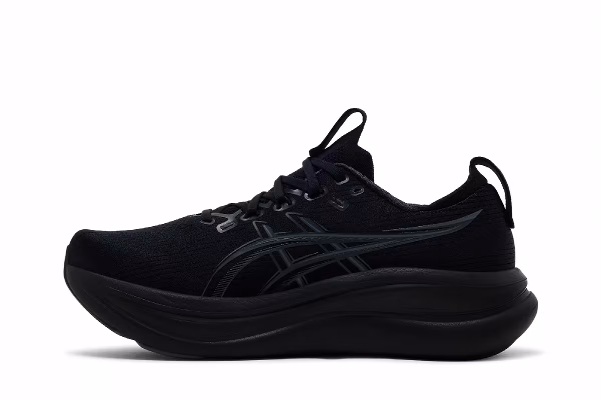 ASICS GEL-Nimbus 28 2E Wide Black Graphite Grey, view 4