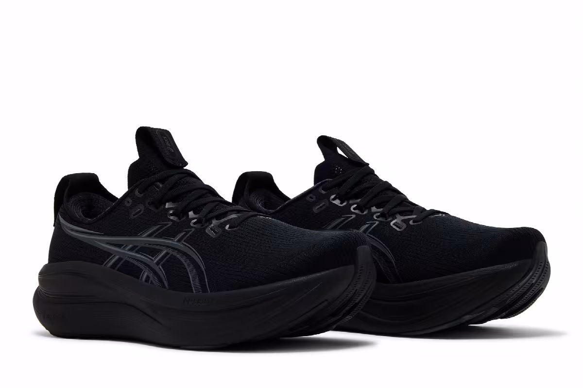 ASICS GEL-Nimbus 28 2E Wide Black Graphite Grey, view 9