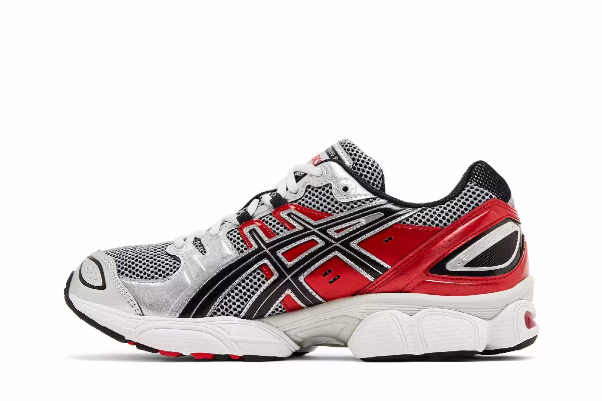 ASICS Gel Nimbus 9 Pure Silver Classic Red, view 4