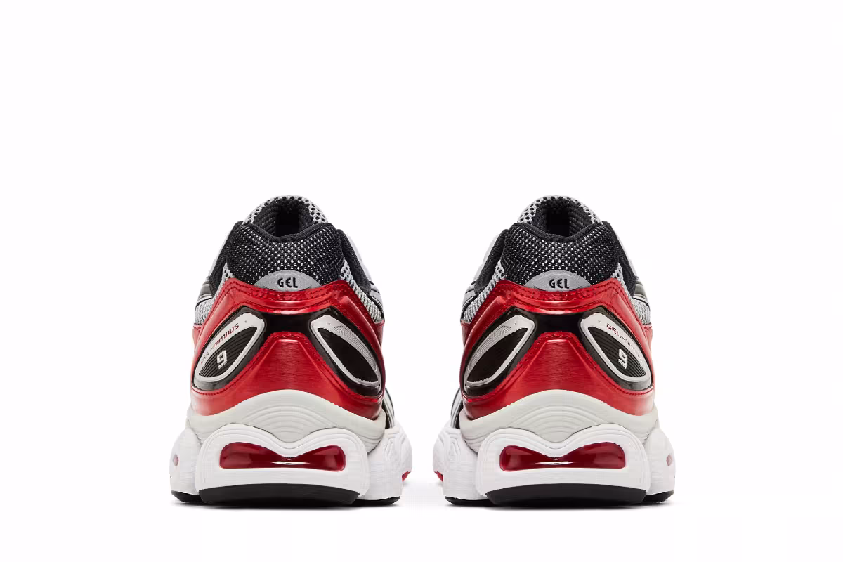 ASICS Gel Nimbus 9 Pure Silver Classic Red, view 7