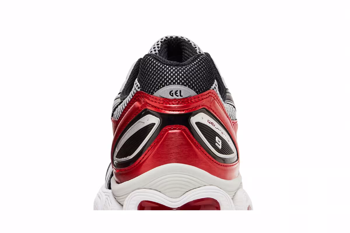 ASICS Gel Nimbus 9 Pure Silver Classic Red, view 8