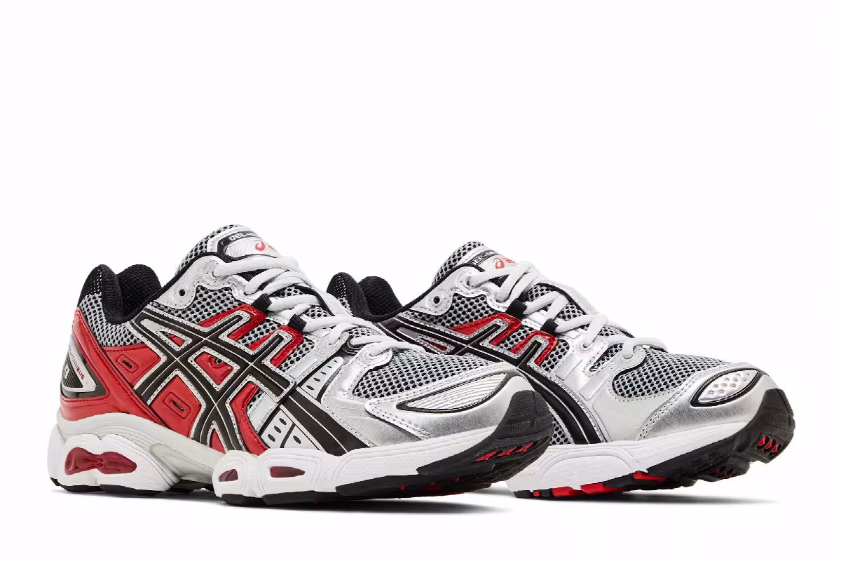 ASICS Gel Nimbus 9 Pure Silver Classic Red, view 9