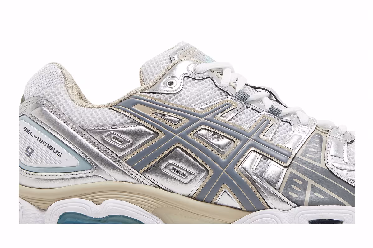 ASICS Gel Nimbus 9 White Steel Grey, view 3