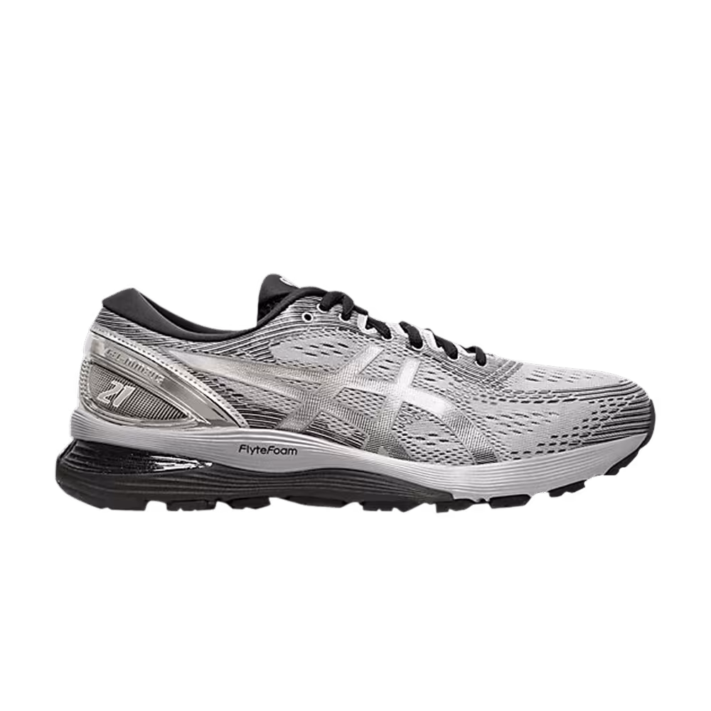 Asics Gel Nimbus 21 Platinum Sheet Rock Silver