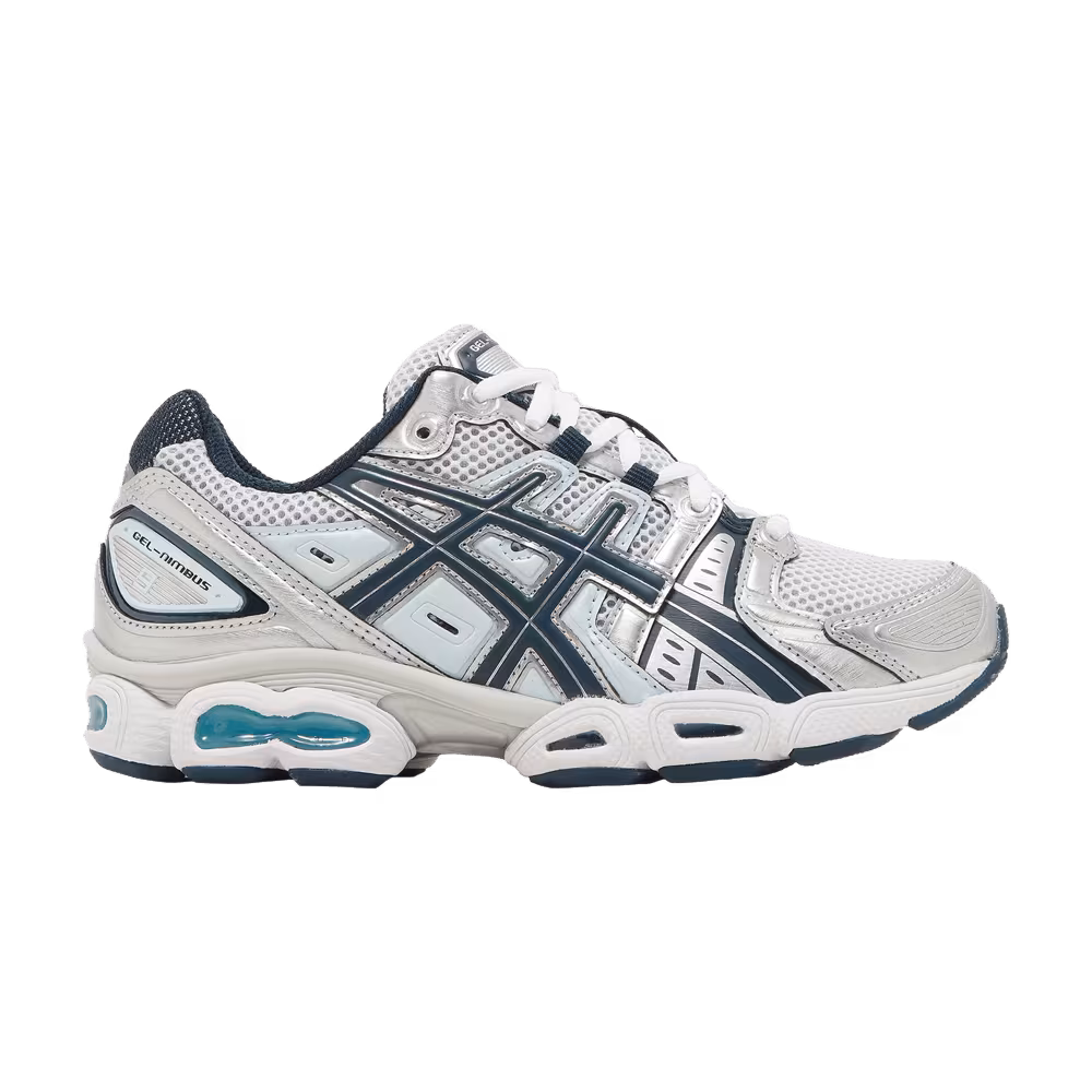 ASICS Women's Gel Nimbus 9 Pure Silver French Blue