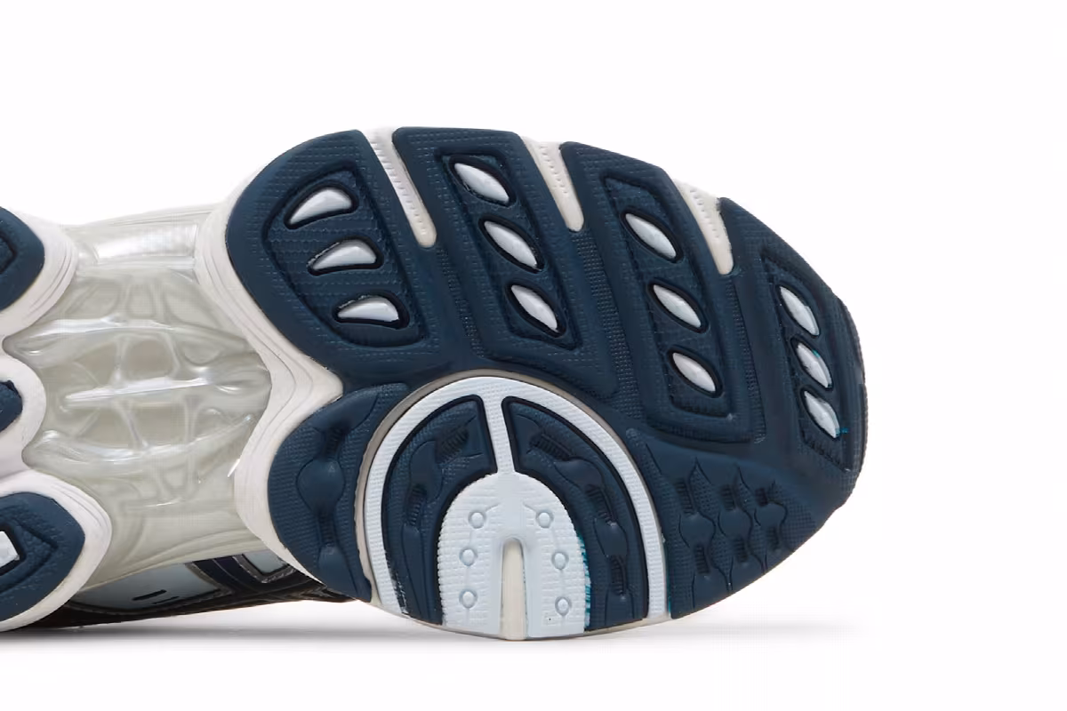 ASICS Women's Gel Nimbus 9 Pure Silver French Blue, view 6