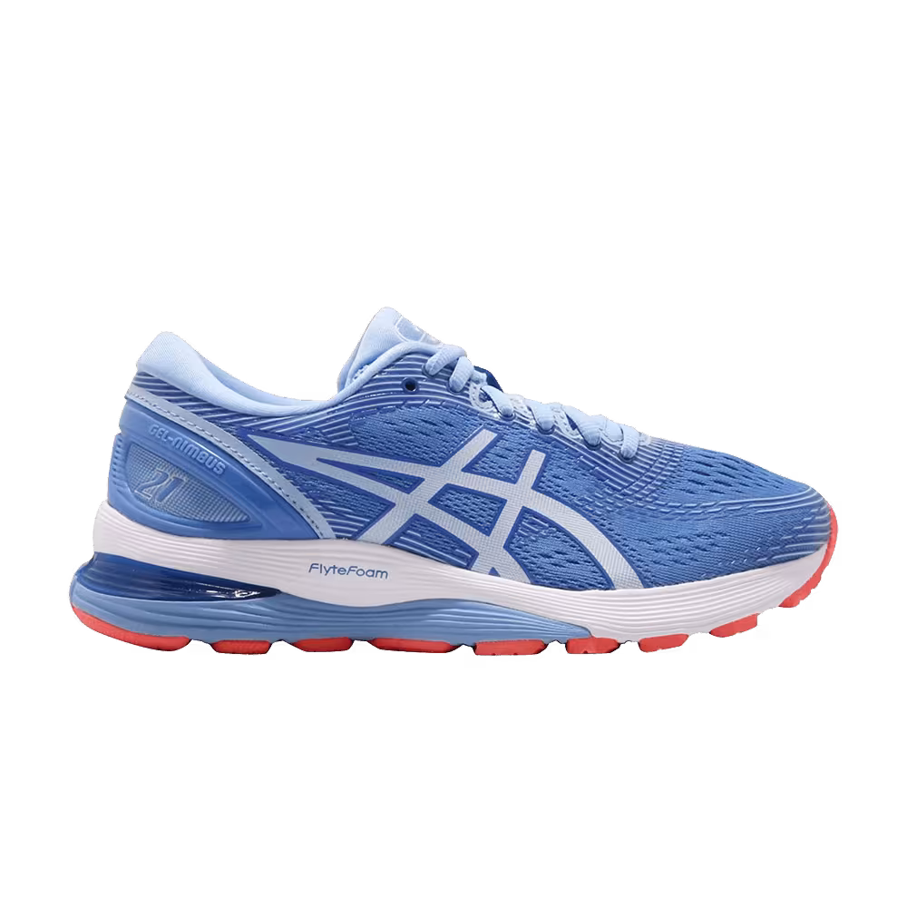 Asics Women's Gel Nimbus 21 Wide Blue Coast Skylight
