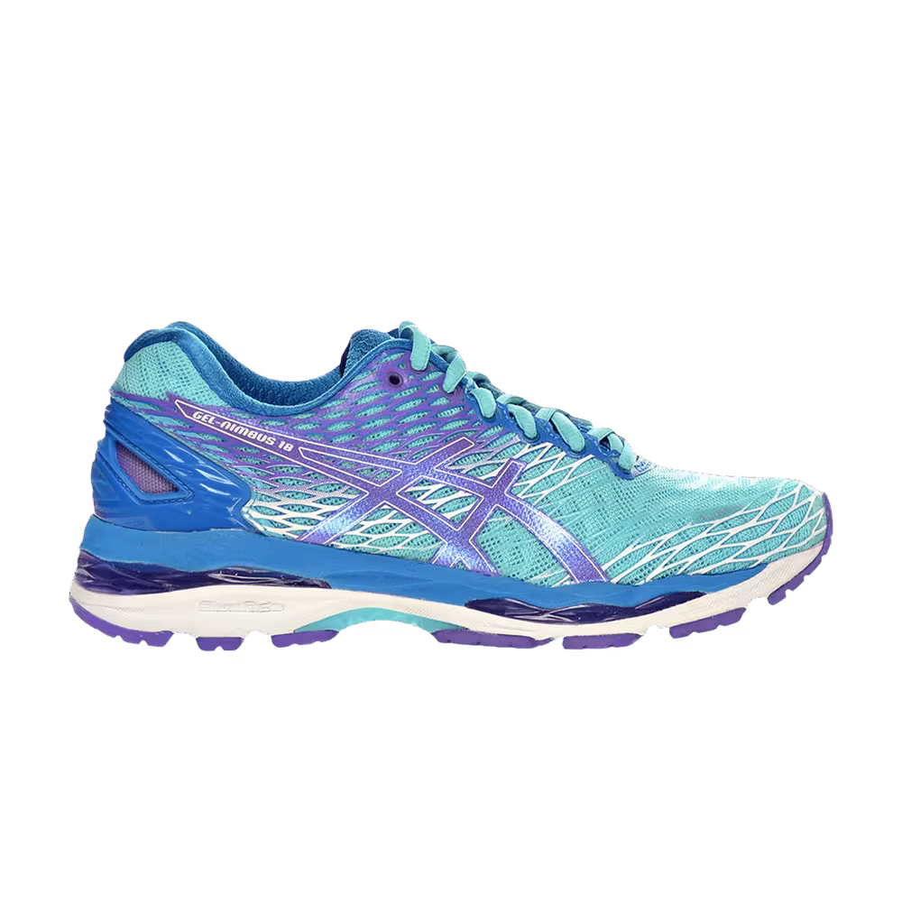 Asics Women's Gel Nimbus 18 Wide Turquoise Iris