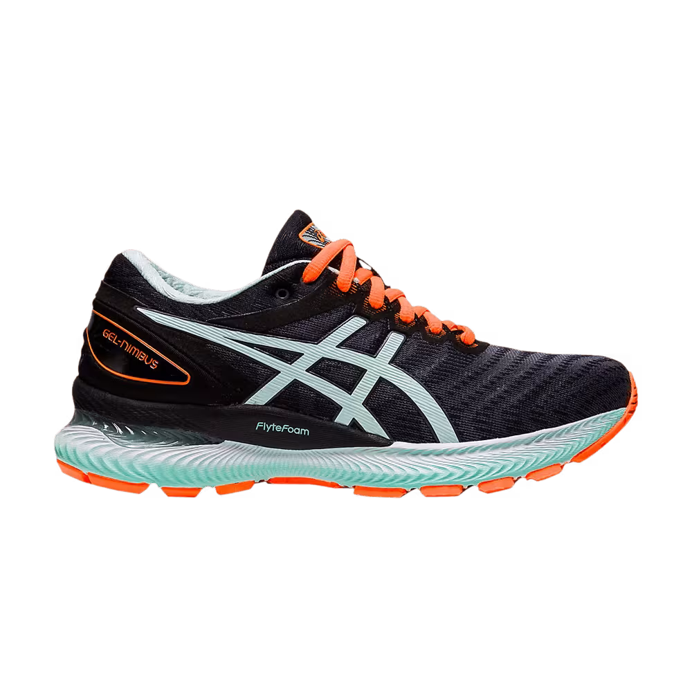 Asics Women's Gel Nimbus 22 Black Bio Mint