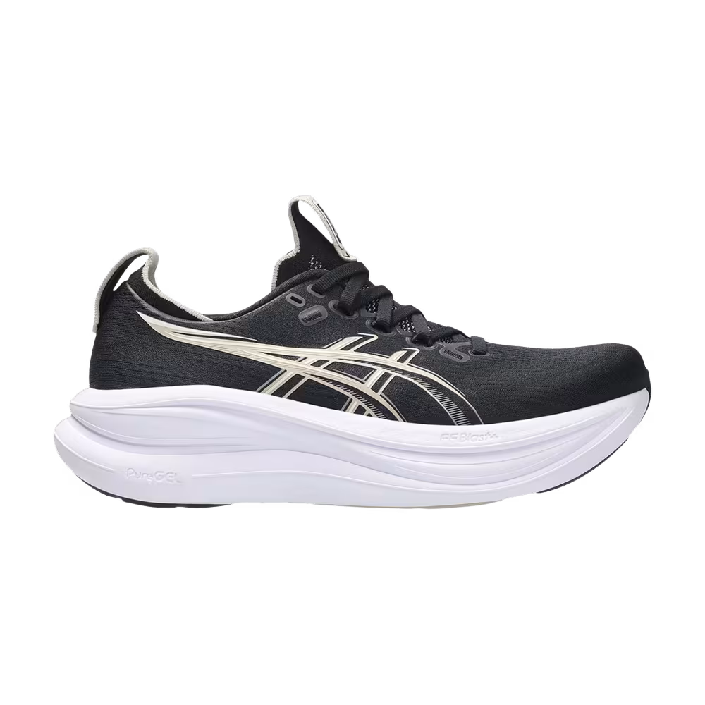 ASICS Women's GEL-Nimbus 28 D Wide Black Feather Grey