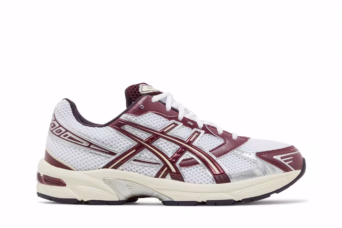 ASICS Gel 1130 White Maroon Banner, view 2