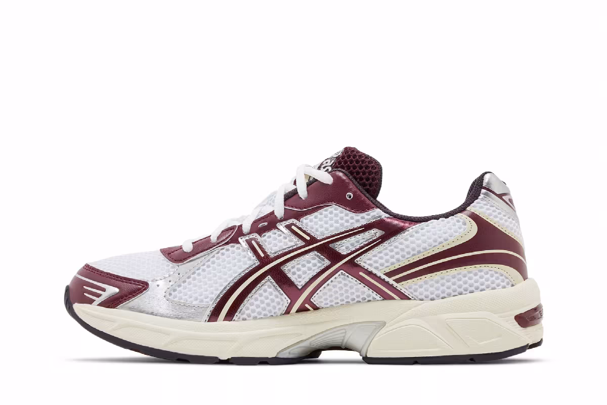 ASICS Gel 1130 White Maroon Banner, view 4