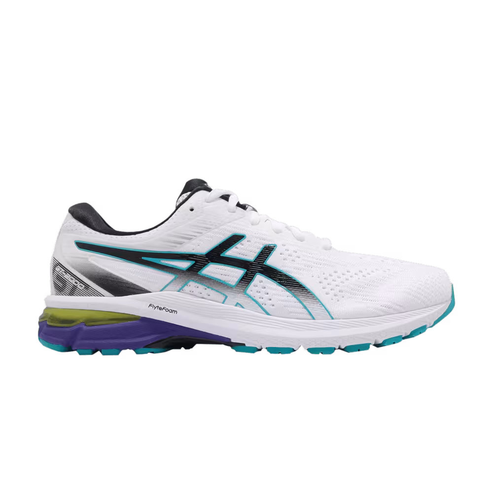 Asics GT 2000 8 White Turquoise Purple