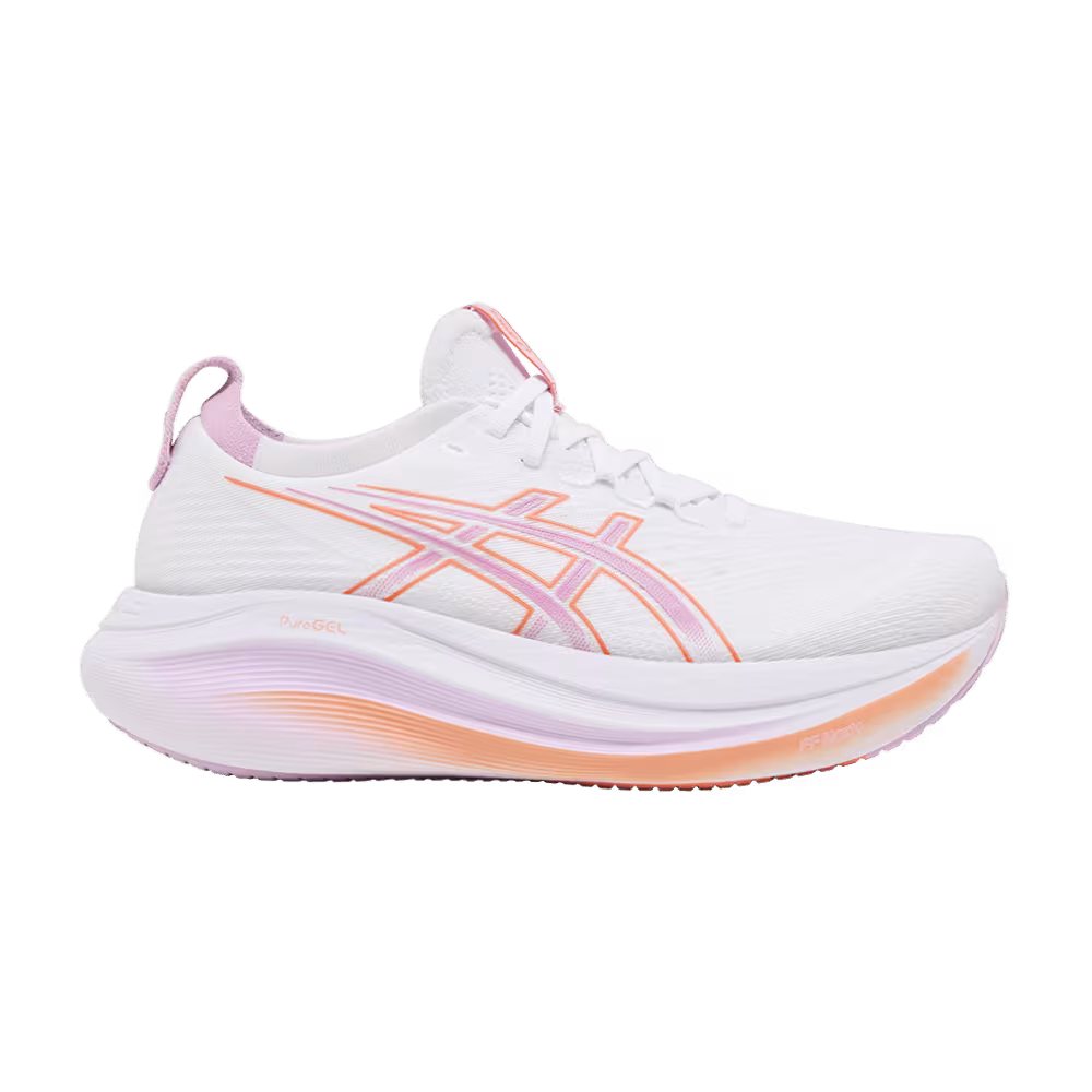 ASICS Women's Gel Nimbus 27 White Light Ube