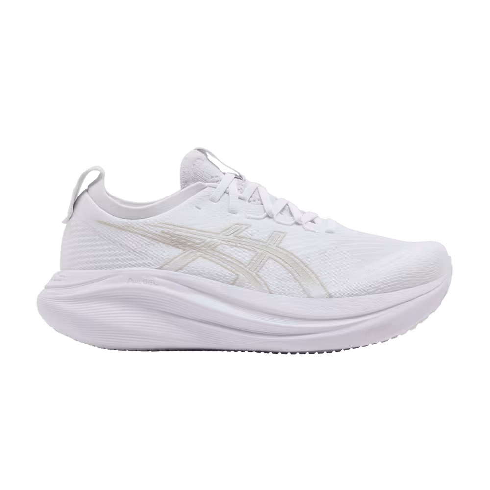 ASICS Women's Gel Nimbus 27 White Glacier Grey