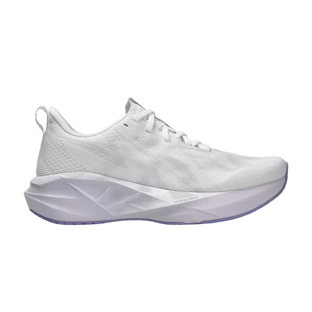 ASICS Women's Novablast 5 D Wide White Lilac Hint