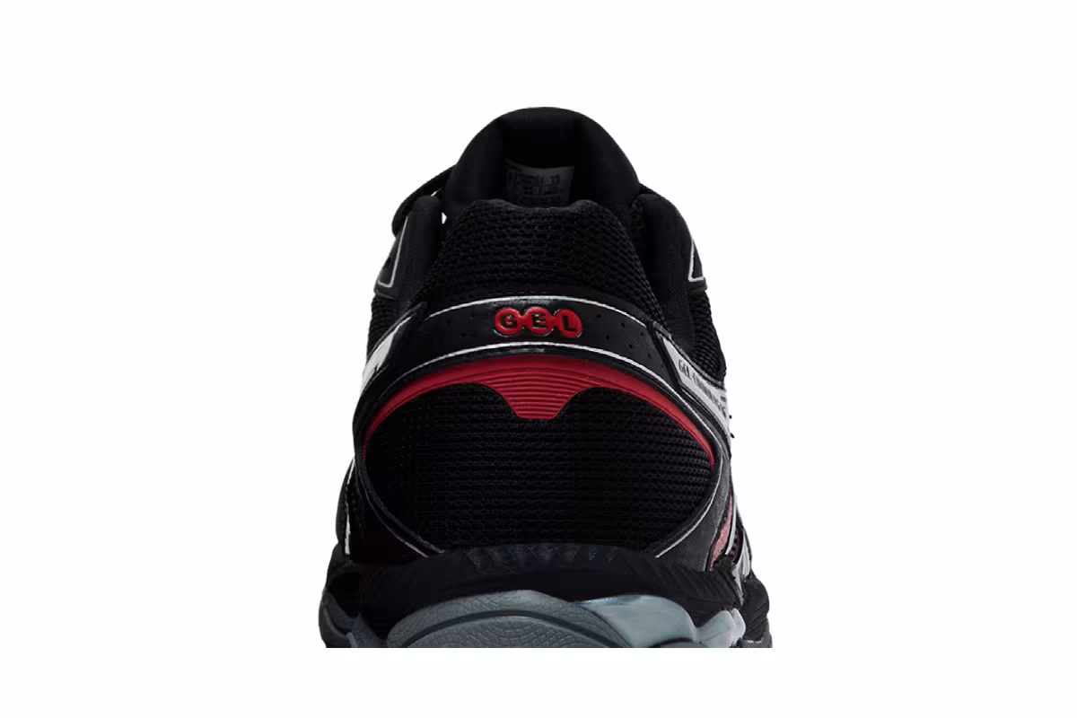 ASICS Gel Cumulus 16 Black Red Pure Silver, view 8