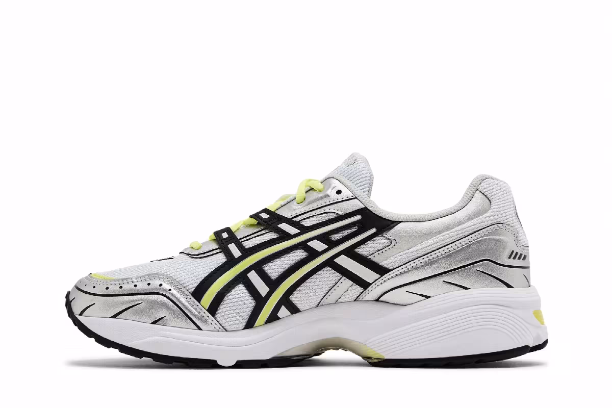 ASICS Gel 1090 White Silver Yellow, view 4